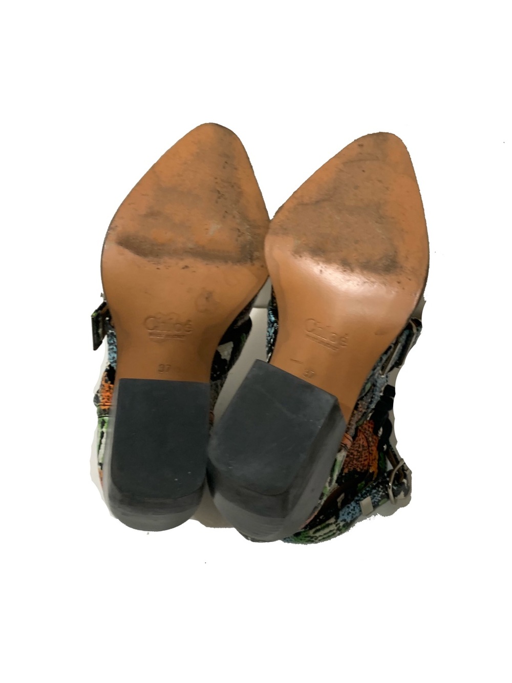 chloe multicolor python-print ankle boots - Picture 7 of 8